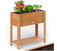 Jardinière surélevée Casaria® en Bois d'Acacia FSC® - Carré potager sur pieds pour Balcon, Jardin - 68Lx30lx75 cm
