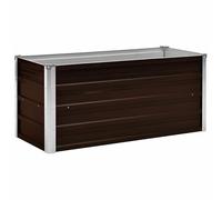 Jardinière surélevée de jardin en acier galvanisé 100 x 40 x 45 cm - Durable et résistant aux intempéries pour légumes, herbes et fleurs - Idéal pour les petits jardins et balcons