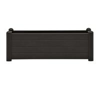 Jardinière surélevée de jardin en polypropylène - 100 x 43 x 35 cm - Anthracite, durable et résistant aux intempéries - Pour légumes, herbes et fleurs - Idéal pour les petits jardins et balcons