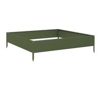 Jardinière surélevée en acier 100 x 100 x 26 cm - Jardinière surélevée pour jardin et balcon - Jardinière durable pour légumes et herbes - Idéal pour les petits jardins et le jardinage urbain