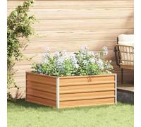Jardinière surélevée en acier galvanisé 100 x 100 x 45 cm pour vétérinaires, fleurs, herbes, parfait pour extérieur, terrasse et balcon