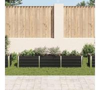 Jardinière surélevée en acier galvanisé - 240 x 40 x 45 cm - Anthracite - Petits pots de fleurs - Pot de fleurs d'intérieur - Pour parc, cour, balcon, terrasse