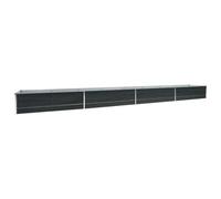 Jardinière surélevée en acier galvanisé - 600 x 80 x 45 cm - Anthracite - Petits pots de fleurs - Pot de fleurs d'intérieur - Pour parc, cour, balcon, terrasse