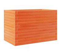 Jardinière surélevée en bois 70 x 40 x 45,5 cm finition cire marron pots de fleurs d'extérieur Jardinière surélevée pour plantes Base ouverte Jardinière élégante sur pieds