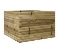 Jardinière surélevée en bois 70 x 70 x 45,5 cm - Jardinière surélevée - Base ouverte pour un accès facile - Parfait pour les fleurs et légumes