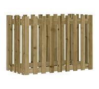 Jardinière surélevée en clôture à lattes, 100 x 50 x 70 cm, en pin imprégné en autoclave, durable et résistant aux intempéries, idéal pour l'entretien du jardin et la culture des légumes