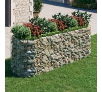 Jardinière surélevée en fer galvanisé, 300 x 100 x 100 cm, robuste, pour jardin et terrasse, idéal pour fleurs et plantes, argenté