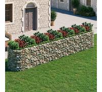 Jardinière surélevée en fer galvanisé, 600 x 100 x 100 cm, robuste, pour jardin et terrasse, jardinière durable pour fleurs et plantes