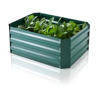 Jardinière surélevée en métal 90 x 90 x 60 cm - Jardinière carrée sans fond pour légumes, fruits, fleurs et herbes - Boîte de culture extérieure pour plantes florissantes
