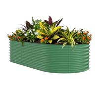 Jardinière surélevée en métal galvanisé pour extérieur, 3 x 1,2 x 0,5 m, pour fleurs, herbes, légumes, lits de jardin surélevés résistants à la rouille pour le jardinage, assemblage facile, jardinière