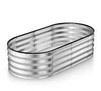 Jardinière surélevée en métal galvanisé pour jardinage en plein air, 10,2 x 0,5 x 3,5 cm // Kit de lit de jardin facile à assembler pour légumes et plantes // Jardinière surélevée en acier robuste