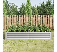 Jardinière surélevée en métal pour jardin en tôle d'acier robuste avec design stable, protection contre la rouille et longue durée de vie, kit de plate-bande surélevée sans fond, idéal pour les