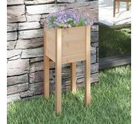 Jardinière surélevée en pin Massif 31 x 31 x 70 cm, Pot de Fleurs résistant pour Balcon et terrasse, Grand bac à Herbes aromatiques pour tomates, Fraises et légumes.