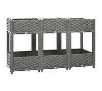 Jardinière surélevée en polypropylène pour l'intérieur et la terrasse, 120 x 40 x 71 cm