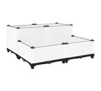 Jardinière surélevée en polypropylène pour terrasse et intérieur - 80 x 80 x 38 cm