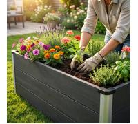 Jardinière surélevée en WPC 150 x 50 x 45 cm Parterre de jardin