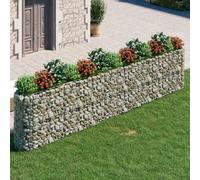 Jardinière surélevée gabion en fer galvanisé - Pot à fleurs - Pour extérieur - Pour jardin, terrasse - 470 x 50 x 100 cm