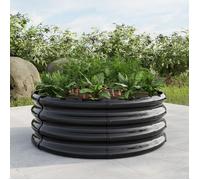 Jardinière surélevée galvanisée - Dimensions 45x45x30 cm - Capacité 89 litres - Base ouverte pour racines