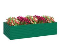Jardinière surélevée galvanisée rectangulaire - Outsunny - fond ouvert - 240 x 120 x 60cm - vert