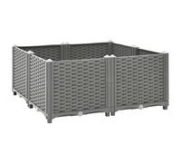 Jardinière surélevée - Grande jardinière surélevée - En polypropylène - 80 x 80 x 38 cm - Convient pour les balcons de jardin en plein air