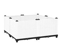 Jardinière surélevée - Grande jardinière surélevée - Pour balcon - 80 x 80 x 38 cm - Polypropylène - Convient pour les balcons de jardin en plein air