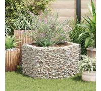 Jardinière surélevée hexagonale en acier galvanisé, 100 x 90 x 50 cm, panier en pierre robuste, pour jardin, cour et plantes, haute capacité de charge