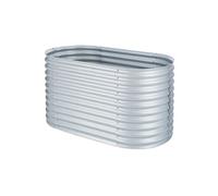 Jardinière surélevée - High Grow - Carré de potager - 160x80x80cm - Plate-bande surélevée - Zinc et aluminium - Argent