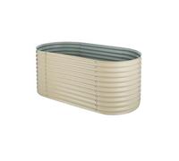 Jardinière surélevée - High Grow - Carré de potager - 200x80x100cm - Plate-bande surélevée - Tôle d'acier - Beige