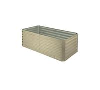 Jardinière surélevée - High Grow Straight - Carré de potager - 180x60x90cm - Plate-bande surélevée - Tôle d'acier - Beige