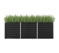 vidaXL Lit surélevé de jardin Anthracite 240x80x77 cm Acier galvanisé