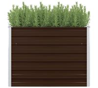 Jardinière surélevée marron 100 x 100 x 100 x 100 x 77 cm marron