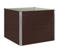 vidaXL Jardinière surélevée 45712 Marron Acier galvanisé 100×100×77 cm
