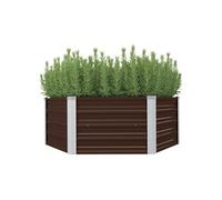 Jardinière surélevée Marron 129x129x46 cm Acier galvanisé Marron G