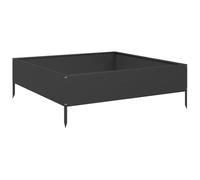 Jardinière surélevée - Noir - 100 x 100 x 33,5 cm - En acier - Petits pots de fleurs - Pour plantes d'intérieur - Pour terrasse, jardin, parc, balcon