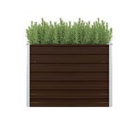 vidaXL Jardinière surélevée 45712 Marron Acier galvanisé 100×100×77 cm