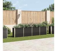 Jardinière surélevée - Pot de fleurs d'extérieur pour l'intérieur et la terrasse - 320 x 40 x 77 cm - Acier galvanisé anthracite