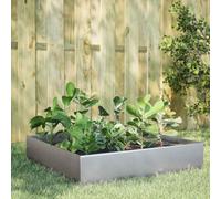 Jardinière surélevée - Pot de plantes d'extérieur pour jardin, terrasse - 100 x 100 x 33,5 cm - En acier galvanisé