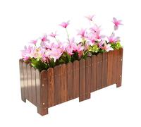 Jardinière surélevée pour légumes, herbes et fleurs - Jardinière d'extérieur en bois robuste pour cultiver des plantes