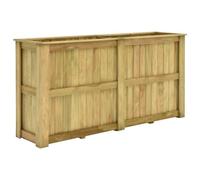 Jardinière surélevée - Pour l'extérieur et l'intérieur - 196 x 50 x 100 cm - En pin imprégné
