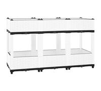 Jardinière surélevée - Pour l'intérieur et la terrasse - En polypropylène - 120 x 40 x 71 cm