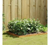 Jardinière surélevée pour l'intérieur et l'extérieur - 100 x 100 x 18,5 cm - Acier Corten