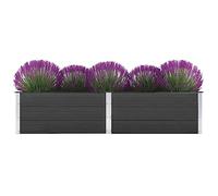 Jardinière surélevée pour terrasse - 250 x 50 x 54 cm - WPC - Gris