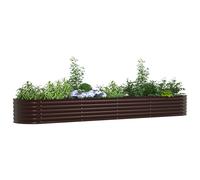 Jardinière Surélevée Vidaxl Marron 400x80x44 Cm En Acier Galvanisé