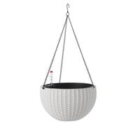 Jardinière suspendue à arrosage automatique de 25,4 cm pour intérieur et extérieur, panier de fleurs épais avec indicateur de niveau d'eau, paniers ronds en plastique à suspendre pour jardin, porche