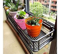 Jardinière Suspendue De Garde-Corps, Support en Pot en Métal De Clôture, Support De Pot De Fleur De Panier De Jardinière De Balustrade Suspendue De Balcon, pour Clôture De Porche De Balcon D