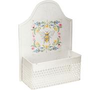 Jardinière Suspendue Métal Abeille Crème Déco Vintage 29cm