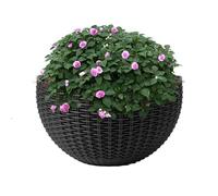 Jardinière Suspendue,Pot De Fleurs Mural Demi Rond De Style Européen Jardinières Suspendues Demi Lune D'extérieur Avec Trou De Drainage Et Crochets, Décorations Murales Pour Clôture De Balcon