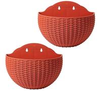 Jardinière Suspendue Pots De Fleurs Suspendus Demi-Cercle - Blanc - 2pcs