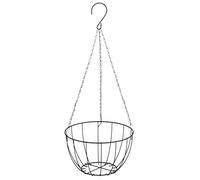 Jardinière suspendue - vidaXL - Doublure en coco - Acier noir - 30x52 cm - Lot de 4