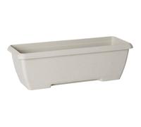 Jardinière TERAMO - Plastique - Blanc Pierre - Rectangulaire - 60x20xH16cm - 100% recyclable - Garden ID